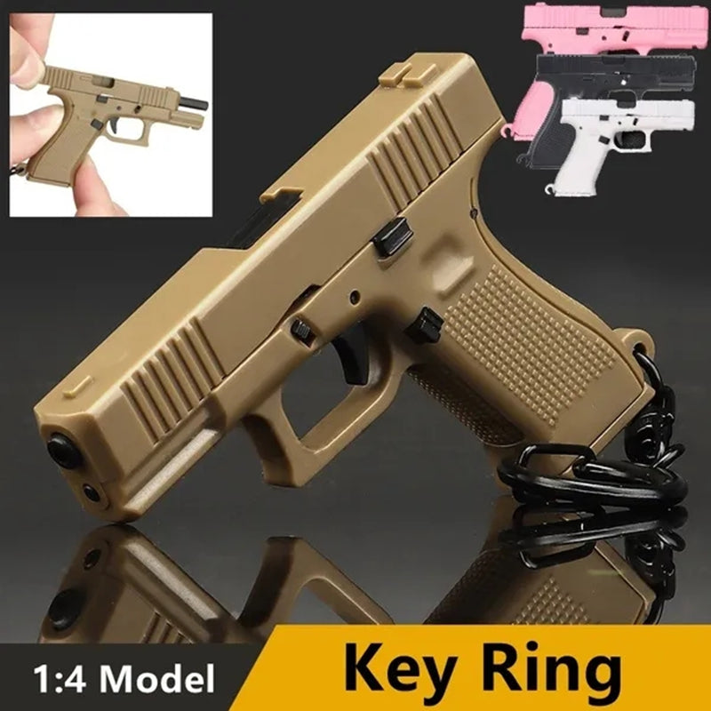 Mini G 45 Gun Weapon Keychain Detachable Key Ring Gift For Men