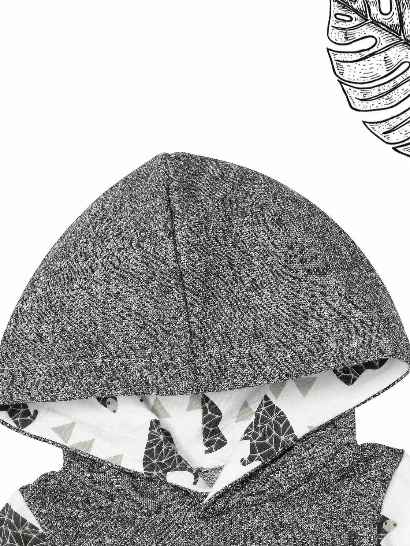 Baby Boys Casual Mama s Boy Hooded Romper Jumpsuit