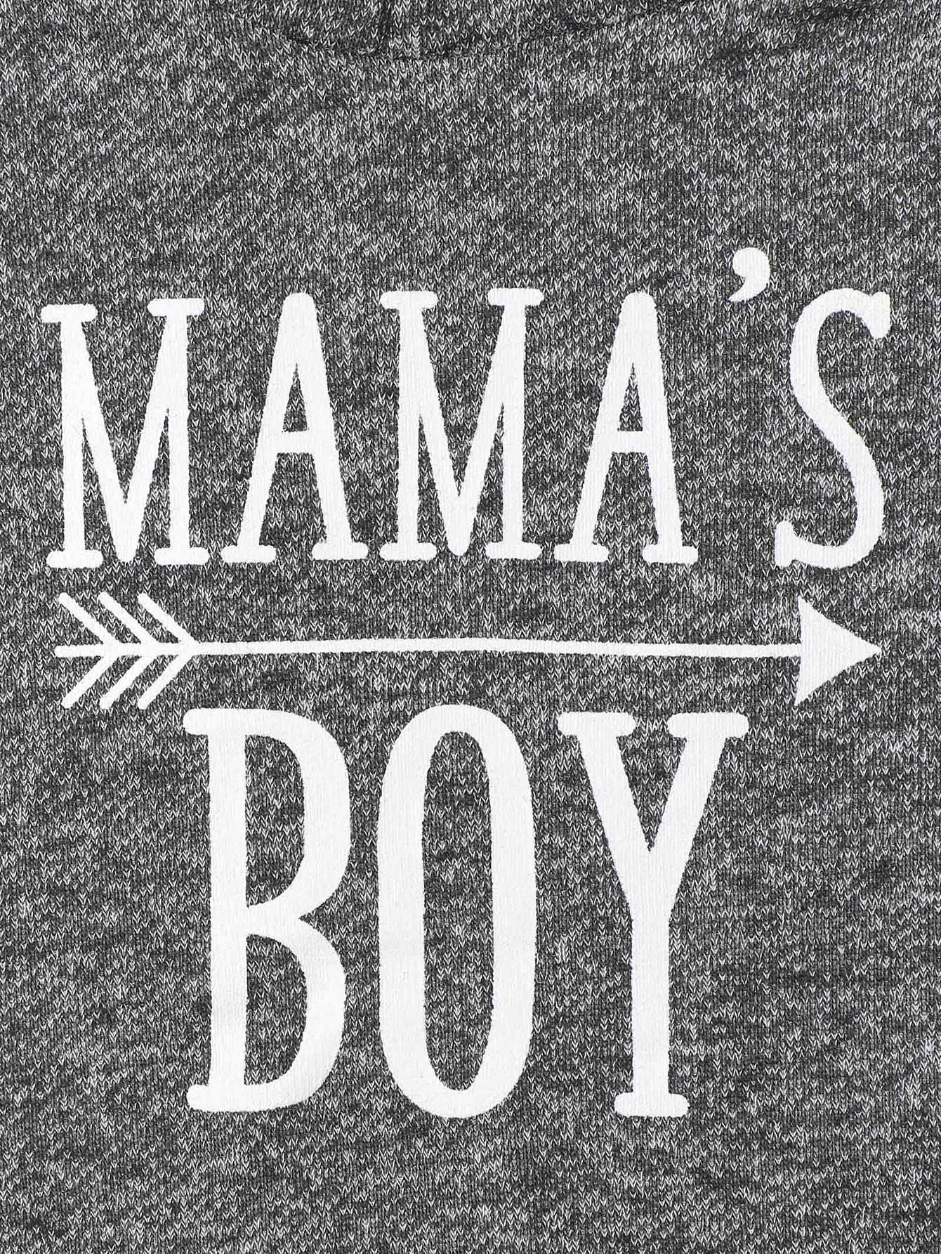 Baby Boys Casual Mama s Boy Hooded Romper Jumpsuit