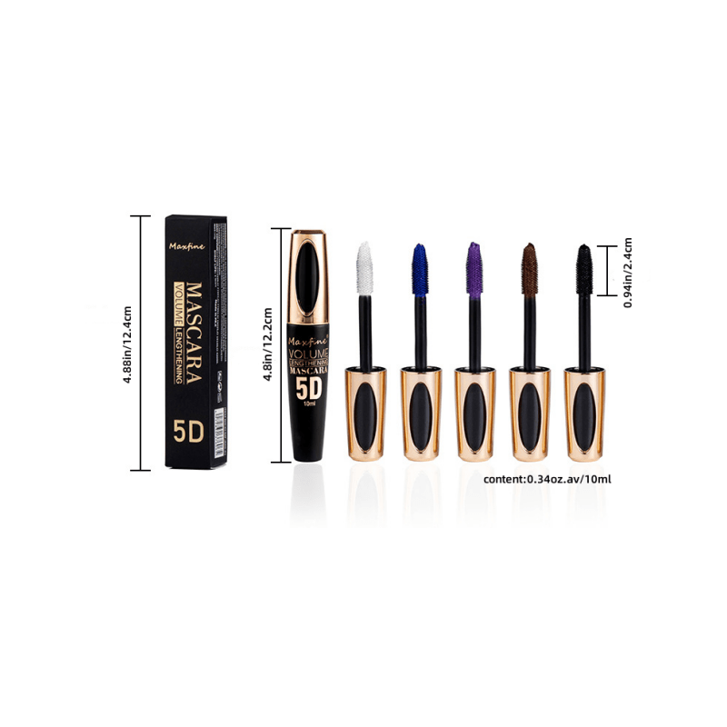 Silk Fiber Mascara Purple Brown Waterproof Slender Primer