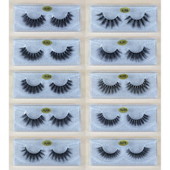 30 Pairs 3D Mink Lashes Fluffy Full False Eyelashes Pack Makeup Bulk
