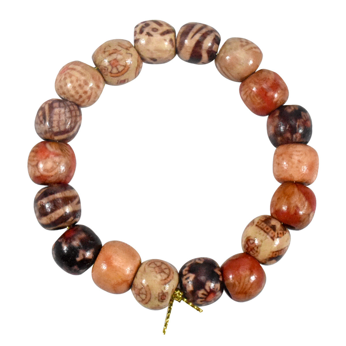 200 Pcs Wooden Beads Crafting Kit - 10mm Diameter - Assorted Colors