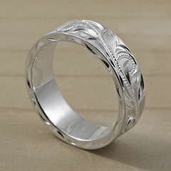 Embossed Vine Women Ring Silver Plated Gift