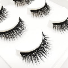 3 Pairs Magnetic Eyelashes 3D Mink Makeup Lashes Set Natural False Cils