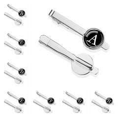 Men's Letter Alloy Tie Clip Set