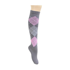 6 Pairs Heart & Polka Dots Print Compression Knee Length Socks For Women