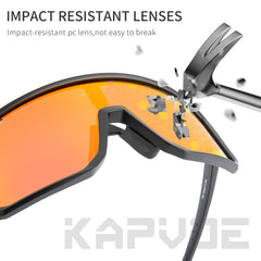 KAPVOE 3 Lens Cycling Glasses for Outdoor Sports