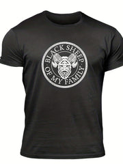 Family Sheep Men's Graphic Tee Crew Neck Shirt