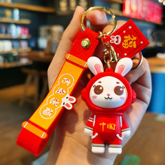 Rabbit Keychain Chinese Lucky Doll Festive Pendant Gift Easter