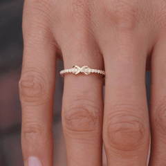 Silver Plated Infinity Zircon Ring Fine Jewelry