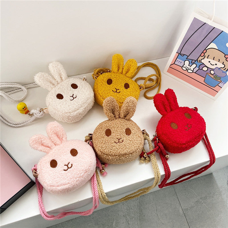 Plush Bunny Handbag Crossbody Bag Mini Coin Purse for Girls Kids