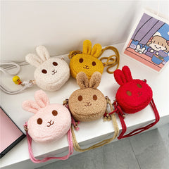 Plush Bunny Handbag Crossbody Bag Mini Coin Purse for Girls Kids
