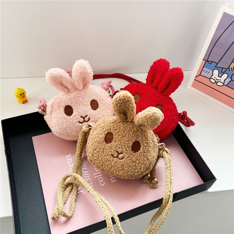 Plush Bunny Handbag Crossbody Bag Mini Coin Purse for Girls Kids