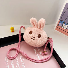 Plush Bunny Handbag Crossbody Bag Mini Coin Purse for Girls Kids