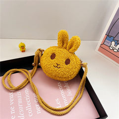 Plush Bunny Handbag Crossbody Bag Mini Coin Purse for Girls Kids