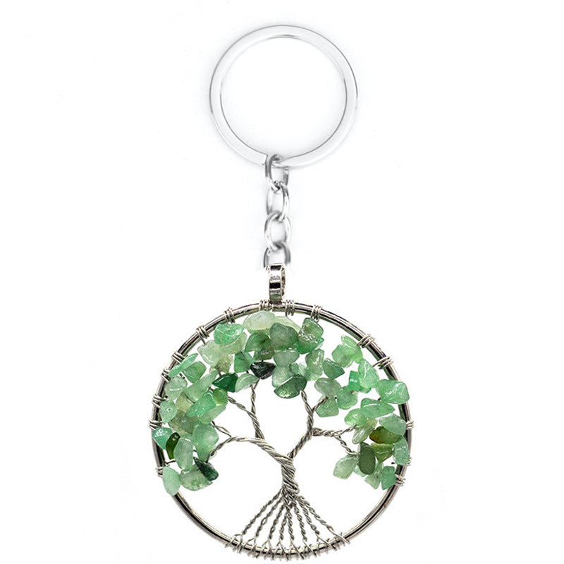 7 Chakra Amethyst Tree Of Life Keychain
