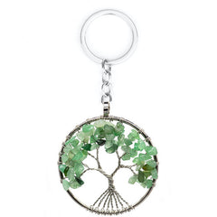 7 Chakra Amethyst Tree Of Life Keychain