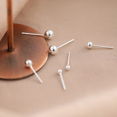 3 Pairs Kids S925 Silver Bean Shaped Stud Earrings Girls