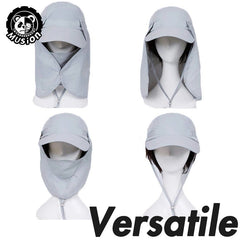 Breathable Mesh Neck Cover Sun Cap for Fishing Gardening Hiking