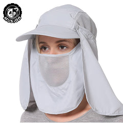 Breathable Mesh Neck Cover Sun Cap for Fishing Gardening Hiking