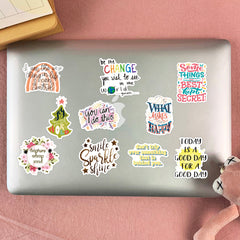 50PCS Inspirational Waterproof Graffiti Stickers for Car Cups Luggage Cases