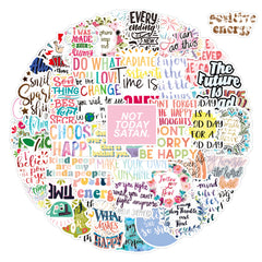 50PCS Inspirational Waterproof Graffiti Stickers for Car Cups Luggage Cases