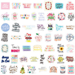 50PCS Inspirational Waterproof Graffiti Stickers for Car Cups Luggage Cases