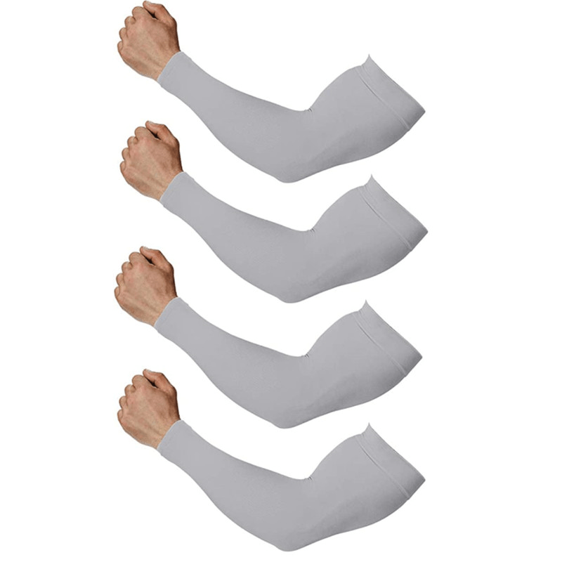 4 Pairs Cooling Arm Sleeves UV Protection Compression Sleeves