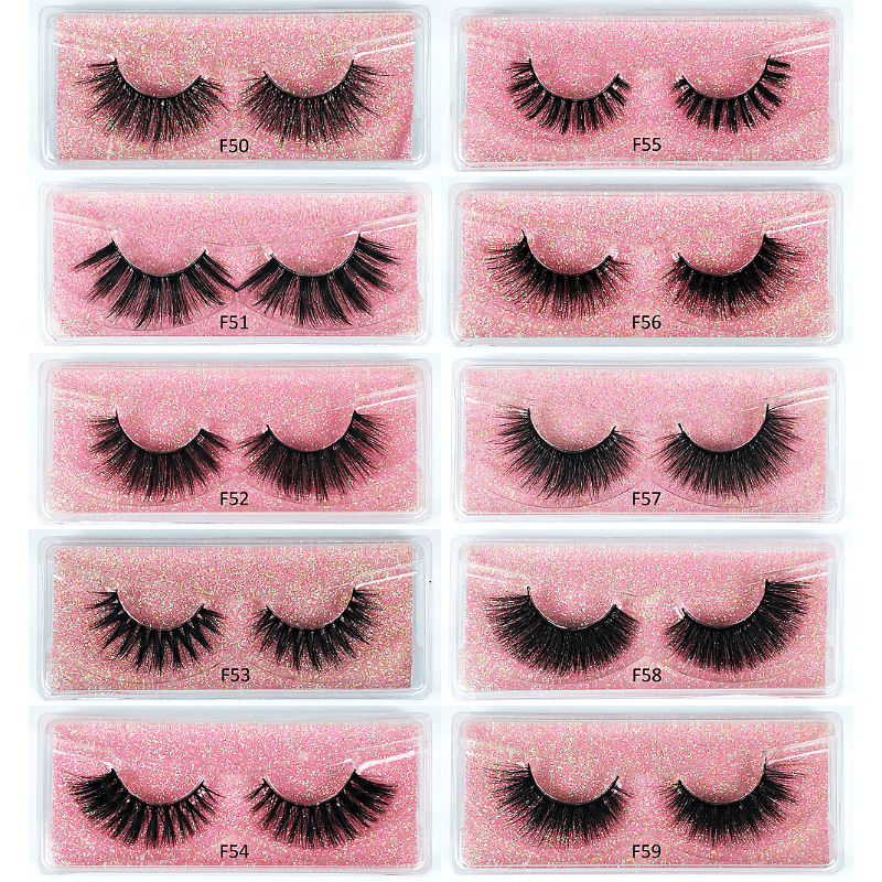 20 Pairs 3D Mink Lashes Soft Fluffy False Eyelashes - Natural Glamorous Look