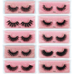 20 Pairs 3D Mink Lashes Soft Fluffy False Eyelashes - Natural Glamorous Look