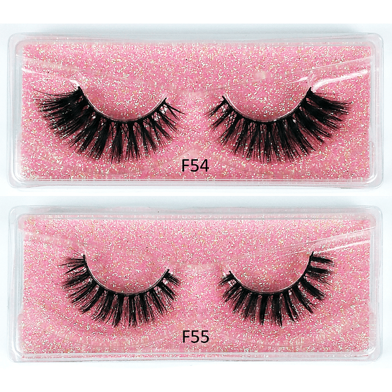 20 Pairs 3D Mink Lashes Soft Fluffy False Eyelashes - Natural Glamorous Look