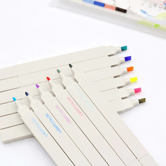 6pcs Dual Tip Highlighter Pens for Student Children