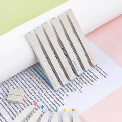 6pcs Dual Tip Highlighter Pens for Student Children