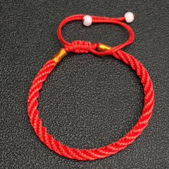 Adjustable Red Rope Braided Couple Bracelet