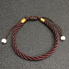 Adjustable Red Rope Braided Couple Bracelet
