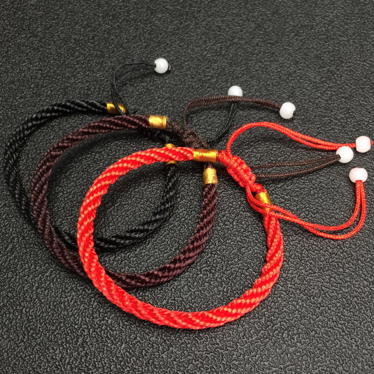 Adjustable Red Rope Braided Couple Bracelet