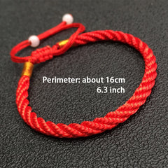 Adjustable Red Rope Braided Couple Bracelet