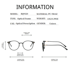 Round Clear Lens Glasses Minimalist Frame Anti Light Eyewear