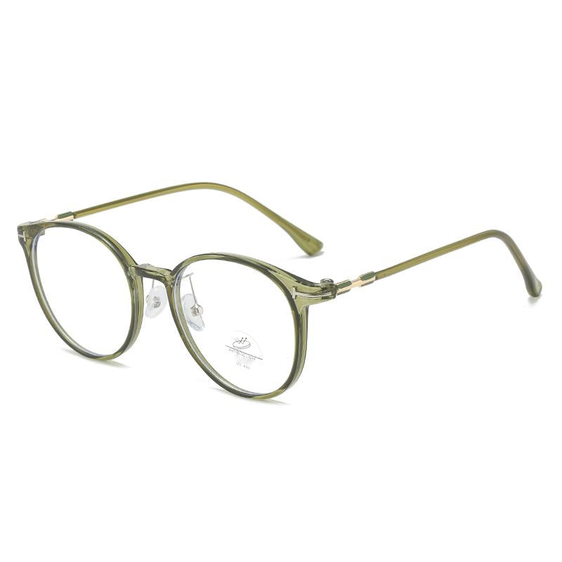 Round Clear Lens Glasses Minimalist Frame Anti Light Eyewear