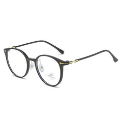 Round Clear Lens Glasses Minimalist Frame Anti Light Eyewear