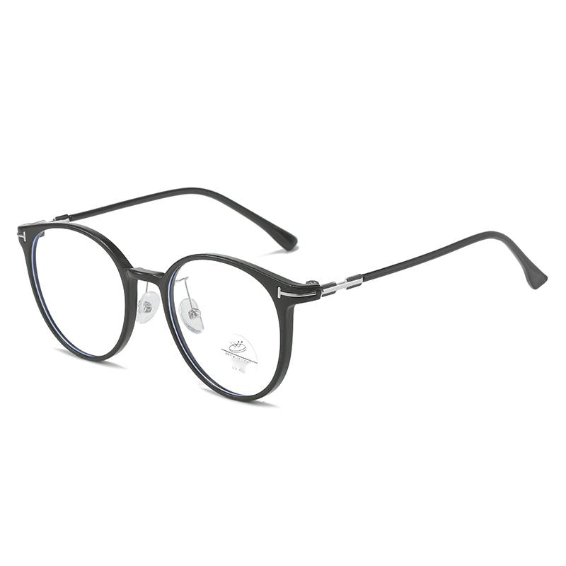 Round Clear Lens Glasses Minimalist Frame Anti Light Eyewear