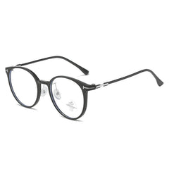 Round Clear Lens Glasses Minimalist Frame Anti Light Eyewear