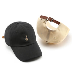 Giraffe Embroidered Baseball Cap Sunscreen Trucker Hat