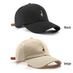 Giraffe Embroidered Baseball Cap Sunscreen Trucker Hat