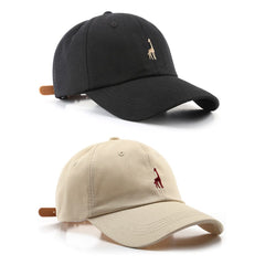 Giraffe Embroidered Baseball Cap Sunscreen Trucker Hat