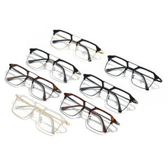 Double Bridge Light Blocking Glasses Metal Myopia Glasses
