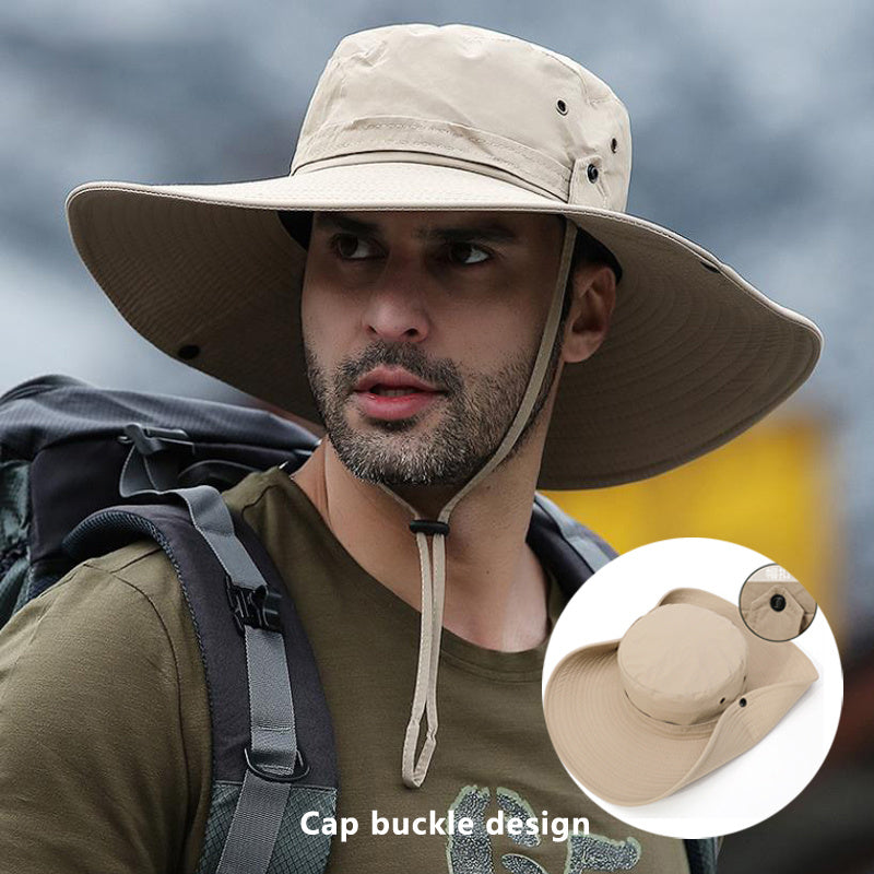 UV Proof Wide Brim Bucket Hat for Men