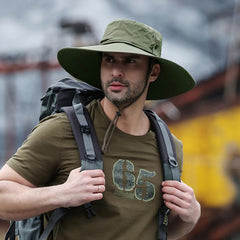 UV Proof Wide Brim Bucket Hat for Men