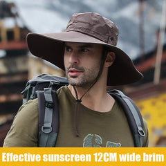 UV Proof Wide Brim Bucket Hat for Men