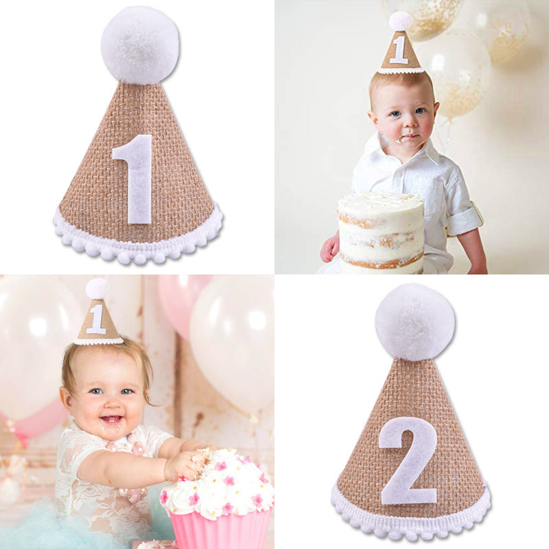 Adorable Burlap Number Hat for Special Birthdays